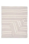 Barefoot Dreams ® Cozychic® Double Stripe Throw Blanket In Sandstone/cream