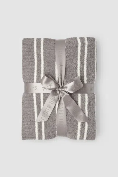 Barefoot Dreams Cozychic® Doubled Stripe Blanket In Gray