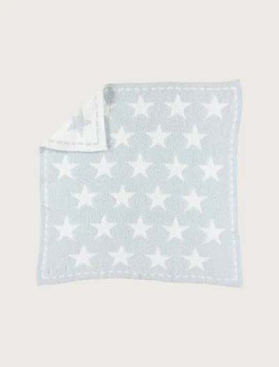 Barefoot Dreams Cozychic® Dream Receiving Blanket In Aqua Ice / White / Stars