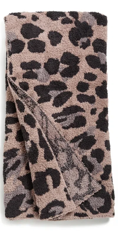 Barefoot Dreams Cozychic Exploded Leopard Throw Deep Willow Multi In Brown