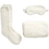 Barefoot Dreams Cozychic® Eye Mask & Socks Set In Pearl