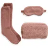 Barefoot Dreams Cozychic® Eye Mask & Socks Set In Terra
