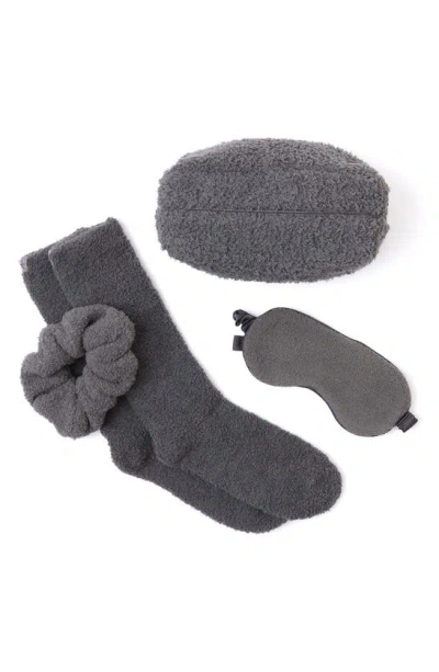 Barefoot Dreams Cozychic™ Eye Mask, Socks & Scrunchie Travel Set In Smokey Gray