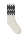 Barefoot Dreams Cozychic Fair Isle Sock In Cream