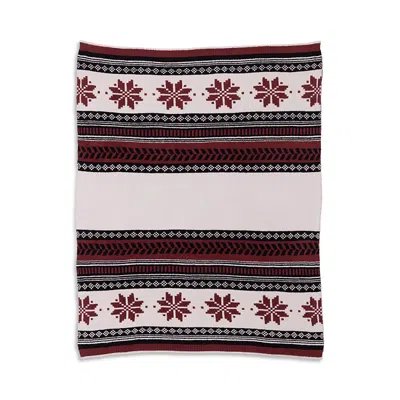 Barefoot Dreams Cozychic Fair Isle Throw, 54 X 72 In Red