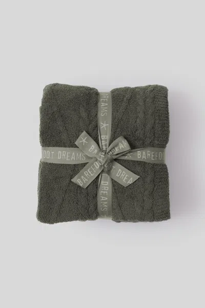 Barefoot Dreams Cozychic® Fisherman Cable Throw In Green