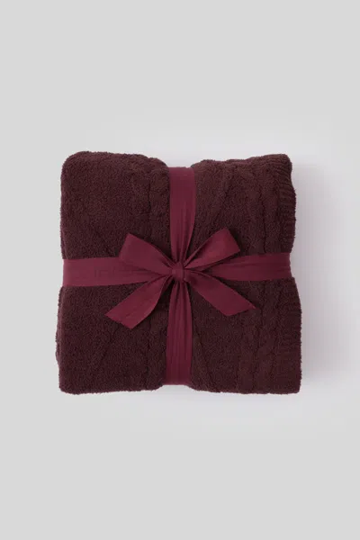 Barefoot Dreams Cozychic® Fisherman Cable Throw In Red