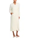 Barefoot Dreams Cozychic Full Zip V Neck Lounger In Cream