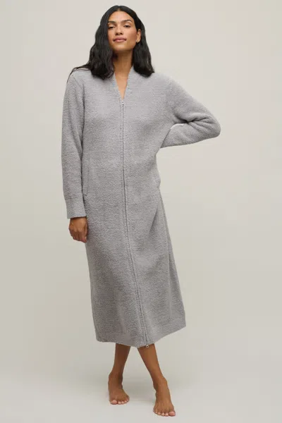 Barefoot Dreams Cozychic® Full Zip V-neck Lounger In Gray