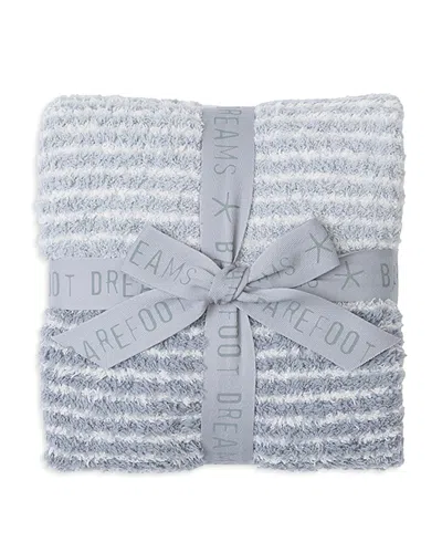 Barefoot Dreams Cozychic Gradient Stripe Stroller Blanket In Platinum Multi