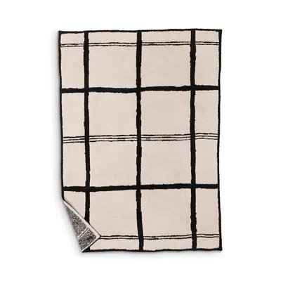 Barefoot Dreams Cozychic Grid Plaid Throw In Stone/black