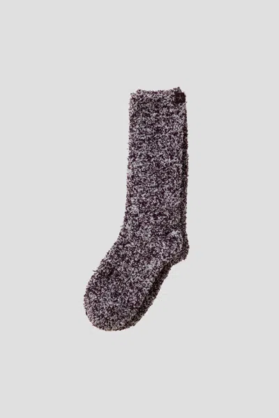 Barefoot Dreams Cozychic® Heathered Socks In Heathered Black Currant
