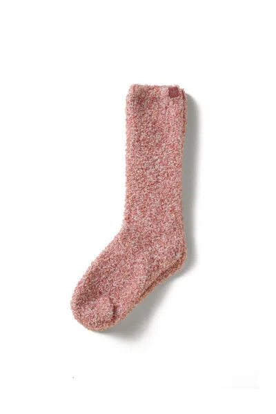 Barefoot Dreams Cozychic® Heathered Socks In Heathered Rosy Blush