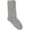 Barefoot Dreams Cozychic™ Heathered Socks In Moonbeam/white