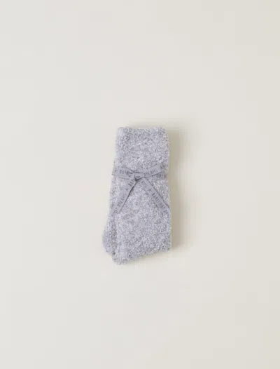Barefoot Dreams Cozychic® Heathered Socks In Oyster / White