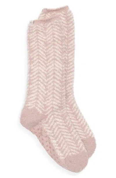 Barefoot Dreams ® Cozychic™ Herringbone Gripper Crew Socks In Neutral