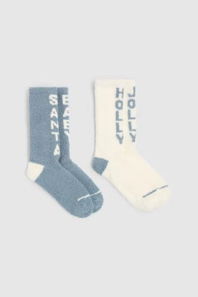 Barefoot Dreams Cozychic® Holiday Sock Set In Blue