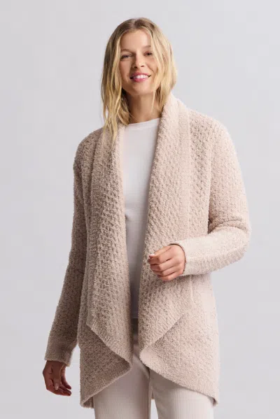 Barefoot Dreams Cozychic® Honeycomb Shawl Cardigan In Neutral