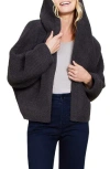Barefoot Dreams Cozychic Chevron Ribbed Cardigan In Carbon