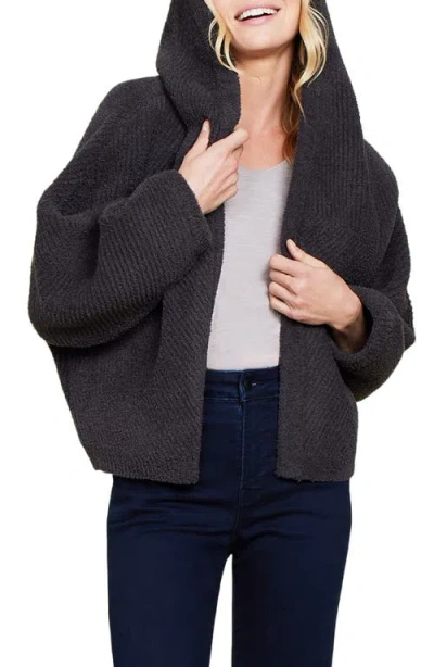 Barefoot Dreams Cozychic Chevron Ribbed Cardigan In Carbon