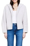 Barefoot Dreams ® Cozychic® Hooded Chevron Rib Cardigan In Silver