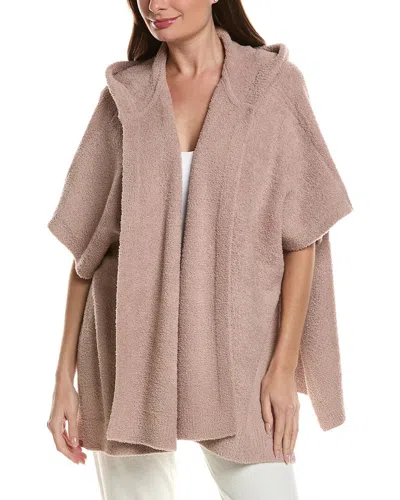 Barefoot Dreams Cozychic Hooded Poncho In Pink