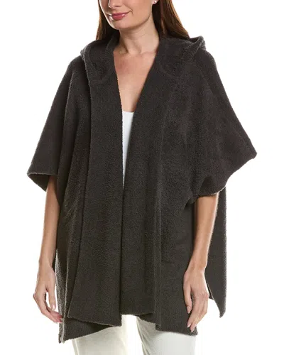 Barefoot Dreams Cozychic Hooded Poncho In Black