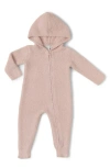 Barefoot Dreams Cozychic® Hooded Romper In Dusty Rose