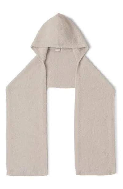 Barefoot Dreams Cozychic Hooded Scarf In Stone