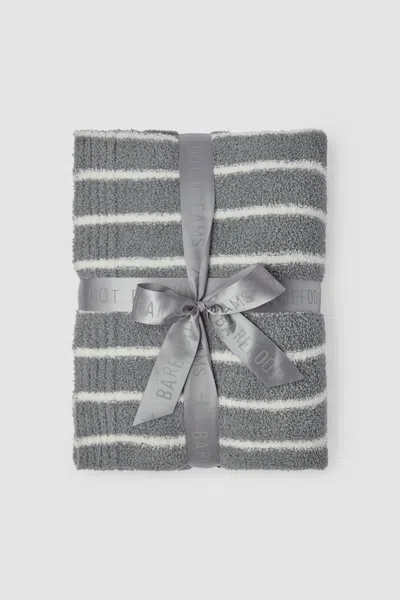 Barefoot Dreams Cozychic® Horizontal Stripe Blanket In Gray