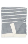 Barefoot Dreams ® Cozychic® Horizontal Stripe Throw Blanket In Moonbeam-pearl