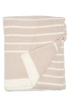 Barefoot Dreams Cozychic Horizontal Stripe Blanket In Stone-pearl