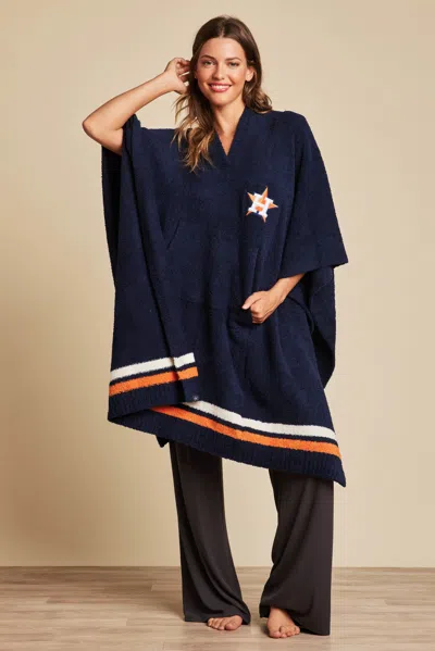 Barefoot Dreams Cozychic® Houston Astros™ 3 In 1 Poncho In Astros Multi