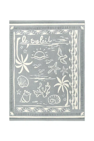 Barefoot Dreams Cozychic Le Soleil Throw Blanket In Moonwater At Urban Outfitters