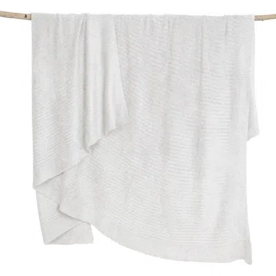 Barefoot Dreams Cozychic Light Ribbed Throw In White