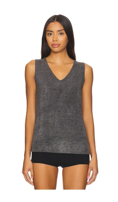 Barefoot Dreams Cozychic Light Vest In 碳黑色