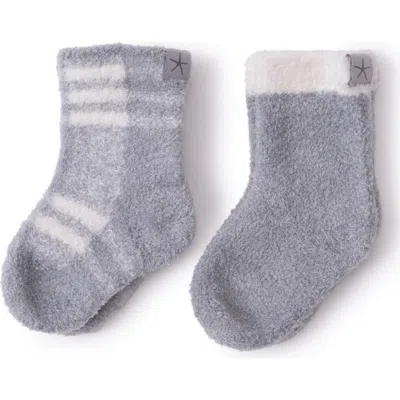 Barefoot Dreams Kids'  Cozychic Lite® 2-pack Assorted Sock Set In Gray