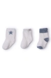 Barefoot Dreams Babies'  Cozychic Lite® 3-pack Sock Set In Gray