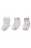 Barefoot Dreams Babies'  Cozychic Lite® 3-pack Sock Set In White