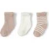 Barefoot Dreams Cozychic® Lite Assorted 3-pack Socks In Faded Rose/pearl