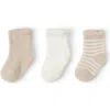 Barefoot Dreams Kids'  Cozychic® Lite Assorted 3-pack Socks In Stone/pearl