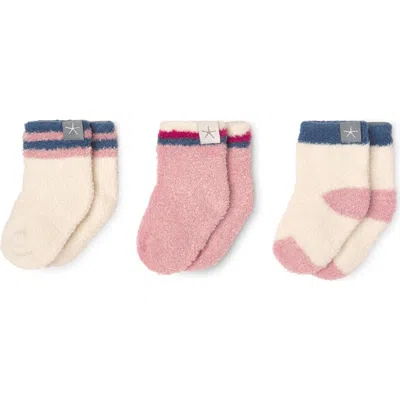 Barefoot Dreams Cozychic Lite® Baby Heart 3-pack Assorted Socks In Multi