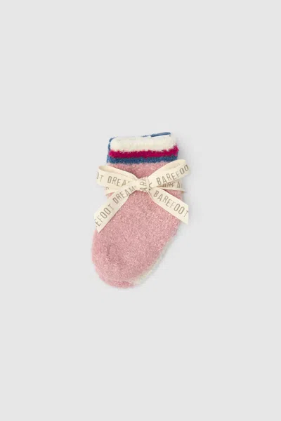 Barefoot Dreams Cozychic Lite® Baby Heart 3 Pack Sock Set In Cream Multi