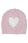 Barefoot Dreams Cozychic Lite® Baby Heart Beanie In Pink Peonie-pearl