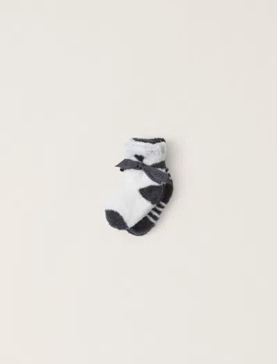 Barefoot Dreams Cozychic Lite® Baby Heart Sock Set In Carbon / Pearl