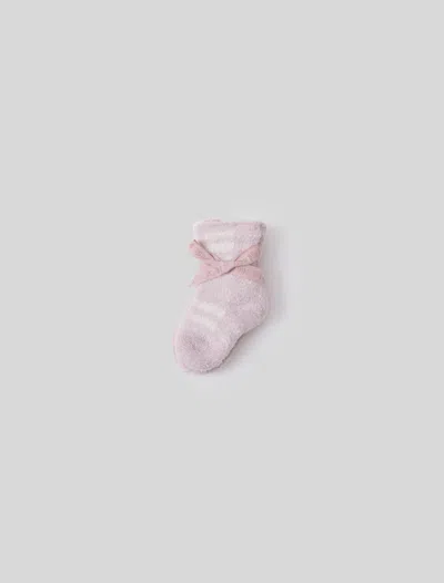 Barefoot Dreams Cozychic Lite® Baby Plaid Sock Set In Barely Pink / Cream