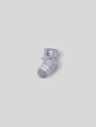 Barefoot Dreams Cozychic Lite® Baby Plaid Sock Set In Moonbeam / Cream