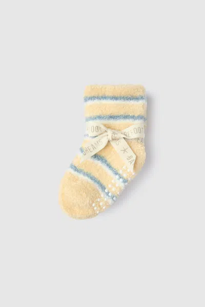 Barefoot Dreams Cozychic Lite® Baby Stripe Sock Set In Canary Multi