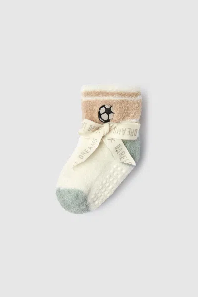 Barefoot Dreams Cozychic Lite® Baby Striped Play Sock Set In Cream Multi