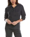 Barefoot Dreams Cozychic Lite Cable 1/2-zip Pullover In Black